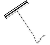 COM-FOUR® extracteur de Cheville en Acier Inoxydable 1x - extracteur de Crochet pour Un Retrait Facile des Chevilles et des Crochets - Accessoires de Tente pour (Acier Inoxydable - 1 pièce)