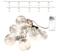 com-four® Guirlande lumineuse décorative - lumière blanche agréable et chaude - éclairage intérieur d'ambiance - idéal pour le salon, la chambre (1 pièce - corde avec boule/30 LED)