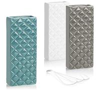 COM-FOUR® humidificateur d'air en céramique 3x - évaporateur de radiateur pour humidifier l'air ambiant - évaporateur d'eau avec crochet en forme de S (3 pièces - diamant)