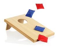 com-four® Jeu de Cornhole 5 pièces - Jeu de Lancer en Plein air pour Enfants et Adultes - Sac de Haricots