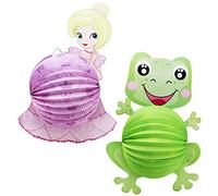 COM-FOUR® Lanterne 2X com-four (MD) avec Motif coloré de Princesse et de Grenouille - Martins pour Enfants
