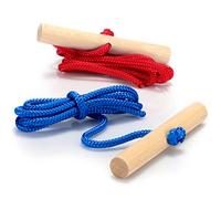 COM-FOUR® Leash de Luge 2X Premium avec poignée en Bois, Accessoire de Luge Extra-Long, Corde de Traction pour Luge, Made in Germany !