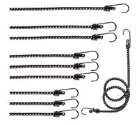 COM-FOUR® Lot de 10 Sangles élastiques avec Bandes réfléchissantes