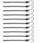 COM-FOUR® Lot de 10 Sangles en Caoutchouc avec Bandes réfléchissantes - Sangles à Bagages - extenseur avec Crochets - Sangles pour Fixer Les Charges - Sangles