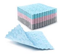 com-four® Lot de 12 Chiffons éponge Motif étoile, torchons Cuisine Vaisselle, lingettes absorbantes ménage Surfaces, Chiffon réutilisable Polyvalent (12 pièces - Motif étoile)