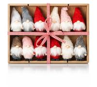 COM-FOUR Lot de 12 pendentifs Père Noël de qualité supérieure pour le sapin de Noël, charmantes figurines de sapin de Noël comme décoration d'arbre de Noël ou pendentif cadeau