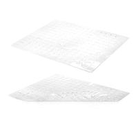 com-four Lot de 2 tapis d'évier rectangulaires - Protège la surface de l'évier et la vaisselle (02 pièces - Transparent)