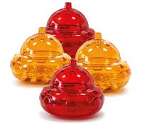 COM-FOUR® Lot de 4 pièges à moucherons pour Cuisine et Maison | Attrape drosophiles réutilisables à remplir pour intérieur [Sélection variable]