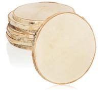 com-four Lot de 8 dessous de verre en bois naturel - Diamètre : environ 11-13 cm