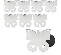 com-four Lot de 8 poids de nappe en acier inoxydable - Pince magnétique - Environ 60 g