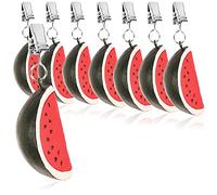 com-four Lot de 8 poids de nappe - Résistants aux intempéries - Avec pince - Design melon - Environ 40 g (8 pièces - Melon - 40 g)