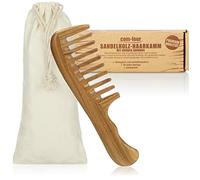 COM-FOUR® Peigne à cheveux en bois de santal Premium, peigne à cheveux