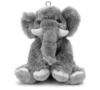 com-four® Peluche éléphant 26 cm - Jouet Doux en Polyester 100% - Doudou Moelleux - idée Cadeau et décoration (Gris - éléphant)
