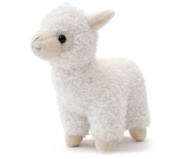 com-four® Peluche Lama 22 cm - alpaga Doux en Polyester 100% - Doudou Moelleux - Jouet câlin pour Offrir et décorer (Blanc - Lama)