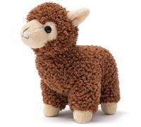 com-four® Peluche Lama 22 cm - alpaga Doux en Polyester 100% - Doudou Moelleux - Jouet câlin pour Offrir et décorer (Brun - Lama)