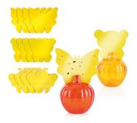 com-four® Pièges Jaunes Contre moucherons et Mouches des Fruits - pièges adhésifs Non Toxiques avec récipient pour Plantes d’intérieur (Lot 14 pièces pièges Jaunes avec récipient)