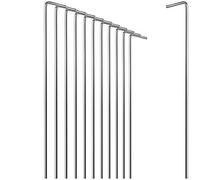 COM-FOUR® piquets de Tente 12x en Acier - piquets Longs et Robustes pour Le Camping et l'extérieur - idéal pour Les sols normaux et durs - Ø 4 mm 0230x4mm Triangle