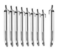 COM-FOUR® Piquets de Tente 8X en Acier - Piquets Robustes en V pour Le Camping et l'extérieur - Idéal pour Les sols normaux