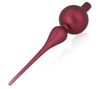 com-four Pointe de sapin de Noël - En verre véritable - Pour sapin de Noël - 28 cm - Vin rouge mat