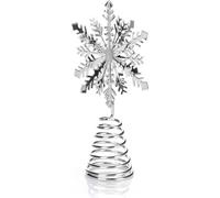 COM-FOUR® Pointe pour arbre de Noël Flocon de neige - Snowflake for Christmas (argenté)