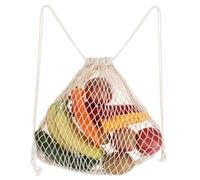 com-four® Sac à Dos en Filet Réutilisable - Sac de Courses en 100% Coton - Sac en Filet pour l'épicerie - Sacs de Produits pour Le Shopping (01 pièce - Sac à Dos en Maille)