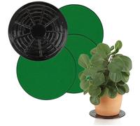 COM-FOUR® Sous-verres 4x avec feutre, patins en feutre pour vases, pots de fleurs, bols et bacs - protège contre les rayures, l'humidité sur le parquet, le stratifié, les carreaux (4 morceaux de vert)
