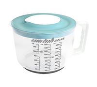 com-four® Tasse à mesurer avec couvercle anti-éclaboussures - bol mélangeur avec base de bouchon - bol de cuisson avec bec verseur [la sélection de couleurs varie] (001 pièce - gobelet doseur 2L)