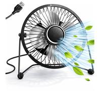 com-four® ventilateur USB de table 14,5 x 15 cm - mini ventilateur silencieux pour bureau et télétravail - ventilateur compact pour ordinateur portable et poste de travail