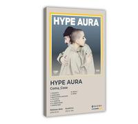 Coma Cose Affiche d'art de l'album de musique HYPE AURA - Liste de suivi populaire des fans de groupe duo - Cadeau - Décoration murale - Impression sur toile pour salon, chambre à coucher - 61 x 91,4