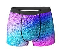 COMAAM Boxer à paillettes pour homme (multi-facettes) - Élastique - Leggings, noir, Small