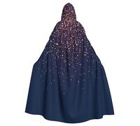 COMAAM Cape décorative à capuche bleu marine ciel et étoiles pour adulte, Bleu marine ciel et étoiles, taille unique