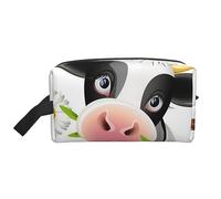 COMAAM Sac de rangement portable de grande capacité en forme de vache pour cosmétiques et fournitures de toilette