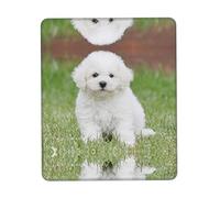 COMAAM Tapis de souris bichon frisé en caoutchouc multi-tailles (vertical), tapis de souris pour le bureau et la maison