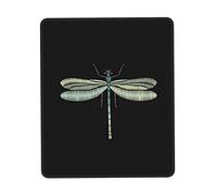 COMAAM Tapis de souris en caoutchouc noir motif libellule (vertical)