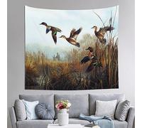 COMAAM Tapisserie murale de chasse volante sauvage 152,4 x 130 cm (horizontale) pour décoration murale intérieure et extérieure
