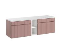 COMAD Meubles sous Vasque avec Plateau + 1 élément - 140 Cm - Emblematic Rose