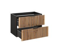 Comad Xilo armoire 80x46x57 cm sous-lavabo suspendu noir-chêne XILO BLACK WOTAN 82-80-D-2S