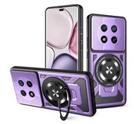 COMAKU Coque Armor pour Honor Magic7 Lite, qualité Housse TPU+PC Antichoc avec Invisible Anneau Béquille - Violet