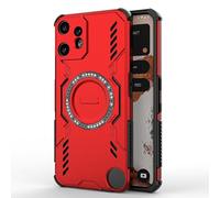 COMAKU Coque Armor pour Nothing CMF Phone 2 Pro - Housse Antichoc en TPU+PC Rigide avec Fonction Magnétique - Rouge