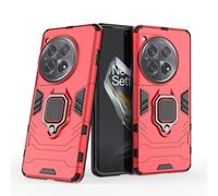 COMAKU Coque Armor pour OnePlus 12, Housse TPU+PC Antichoc avec Anneau Béquille - Rouge