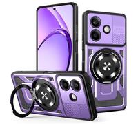 COMAKU Coque Armor pour Oppo A5 Pro 5G/4G, qualité Housse TPU+PC Antichoc avec Invisible Anneau Béquille - Violet
