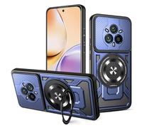 COMAKU Coque Armor pour Realme 14 Pro Plus 5G / Realme 14 Pro+ 5G, qualité Housse TPU+PC Antichoc avec Invisible Anneau Béquille - Bleu