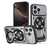 COMAKU Coque Armor pour Xiaomi 15T, qualité Housse TPU+PC Antichoc avec Invisible Anneau Béquille - Gris