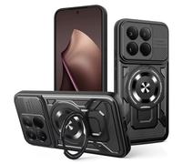 COMAKU Coque Armor pour Xiaomi Poco F8 Pro, qualité Housse TPU+PC Antichoc avec Invisible Anneau Béquille - Noir