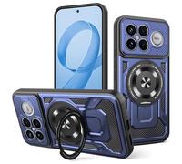 COMAKU Coque Armor pour Xiaomi Poco F8 Ultra, qualité Housse TPU+PC Antichoc avec Invisible Anneau Béquille - Bleu