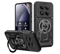 COMAKU Coque Armor pour Xiaomi Redmi Note 15 4G, qualité Housse TPU+PC Antichoc avec Invisible Anneau Béquille - Noir