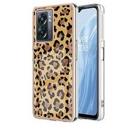 COMAKU Coque Compatible pour Oppo A57 4G/Oppo A57s/A57 5G/A77 5G, Élégant en Motif Design, Souple TPU + PC Silicone Antichoc Gel Etui Résistant Téléphone Case - Léopard
