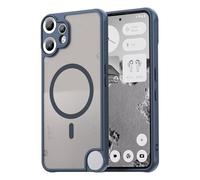 COMAKU Coque Magnétique pour CMF Phone 2 Pro, Prime Dur PC + Souple TPU Silicone, Coque Mat Translucide Fine Antichoc, Protection de l'objectif améliorée - Bleu