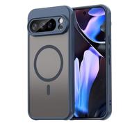 COMAKU Coque Magnétique pour Google Pixel 10 Pro XL, Prime Dur PC + Souple TPU Silicone, Coque Mat Translucide Fine Antichoc, Protection de l'objectif améliorée - Bleu
