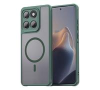 COMAKU Coque Magnétique pour Motorola Edge 60 Fusion, Prime Dur PC + Souple TPU Silicone, Coque Mat Translucide Fine Antichoc, Protection de l'objectif améliorée - Vert